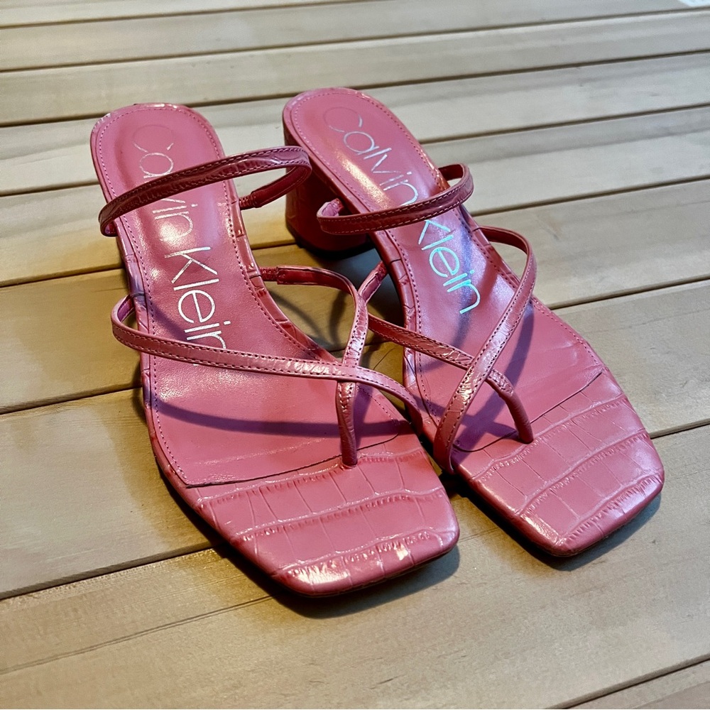 Calvin Klein Pink Strappy Sandals